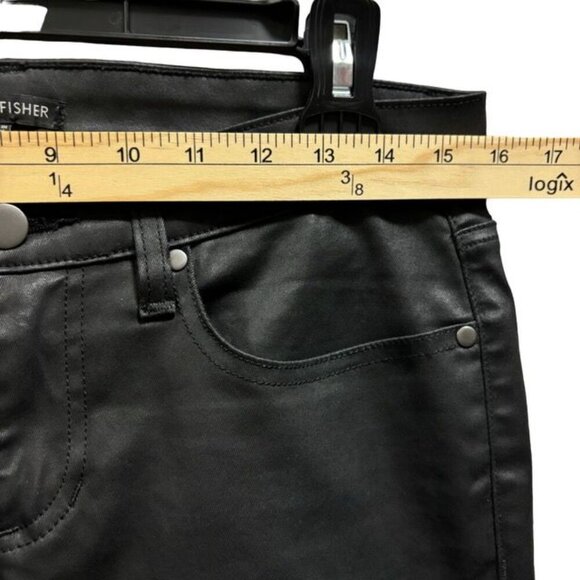 Eileen Fisher Womens Black Organic Cotton Coated Skinny Jeans Size 6 - Picture 4 of 7